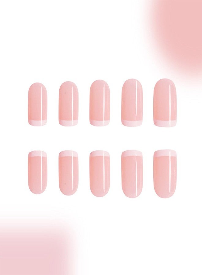 NICENEEDED 24 PCS French Nude Press On Nails, Short Square False Nails with Gel, Plain Plastic Full Cover Artificial Fingernails for Women Manicure Art DIY - Image 5